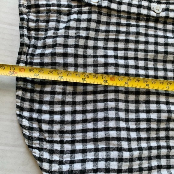 Joie‎ Button Up Shirt Sz XS Black/white Gingham - Picture 7 of 12